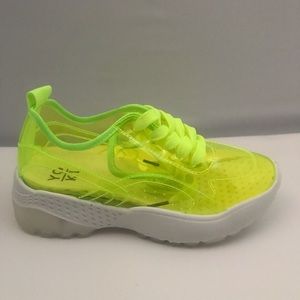 Neon green clear sneaker